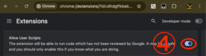 Chrome 拡張機能 Tampermonkey ユーザースクリプトを許可する手順